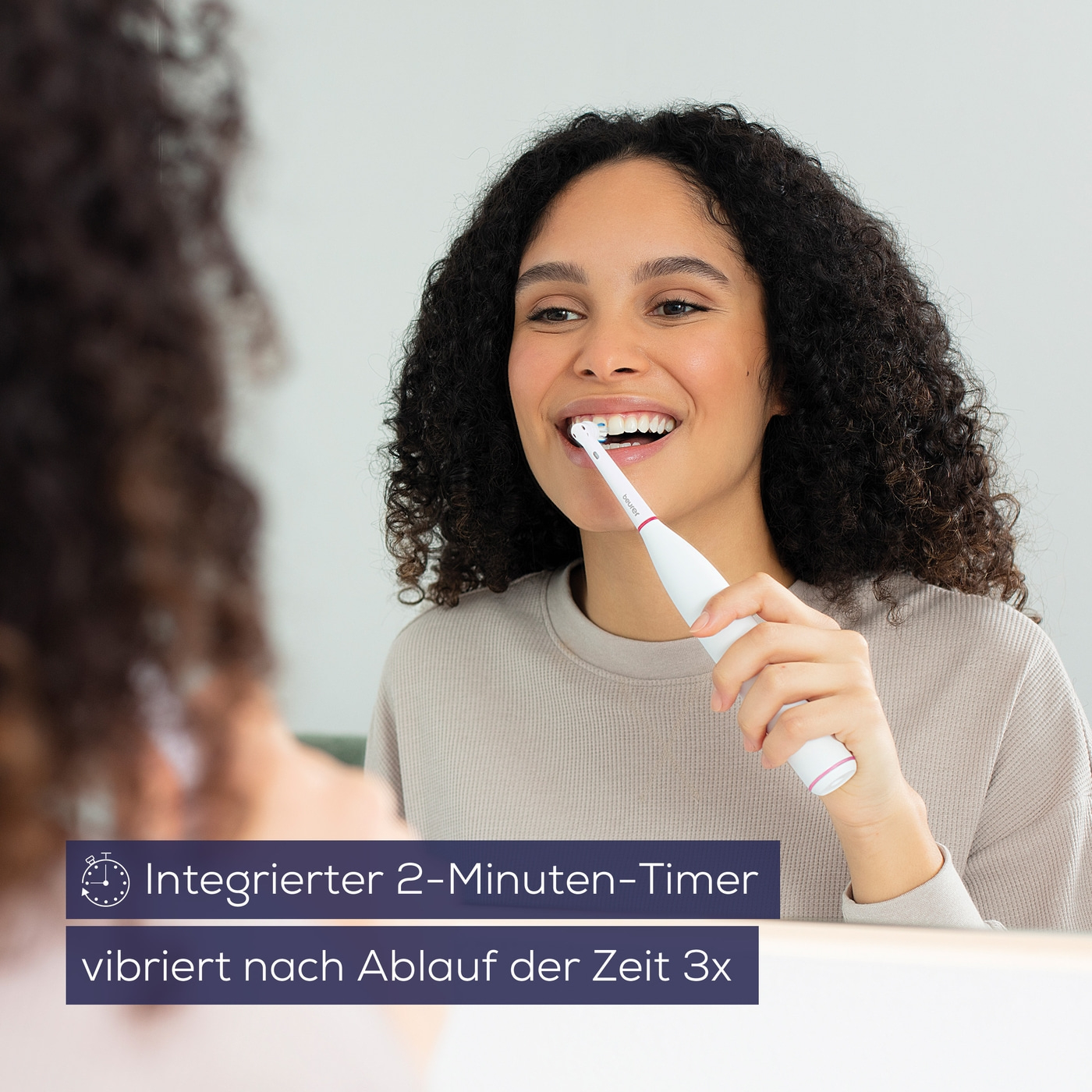 Beurer Elektrische Zahnbürste TB 30-2 individuelle Reinigungsprogramme und integrierter 2-Minuten-Timer für perfekte Reinigung