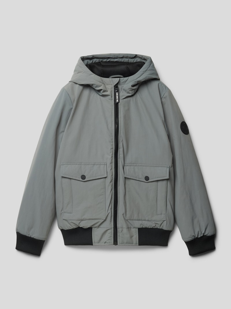Jacke mit Label-Patch Modell 'Fryan' in stein