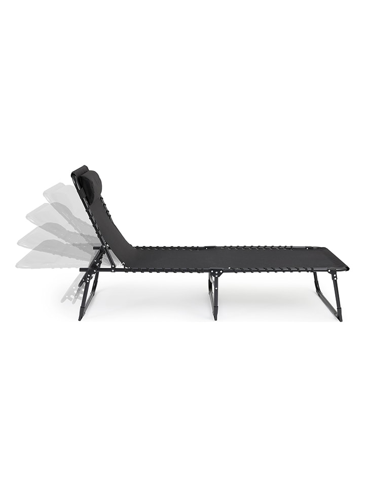 Lifa Living Gartenliege in Schwarz - (L)189 x (B)59 cm günstig kaufen onesize