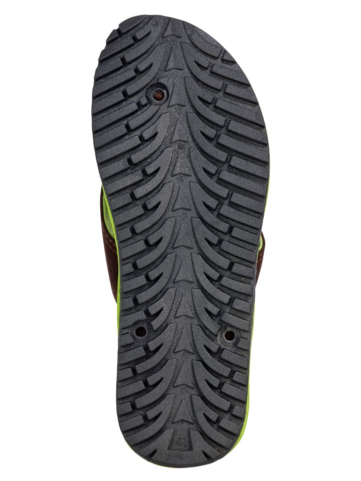 BECO the world of aquasports Zehentrenner BEactive V-Strap in dunkelbraun-grün günstig kaufen