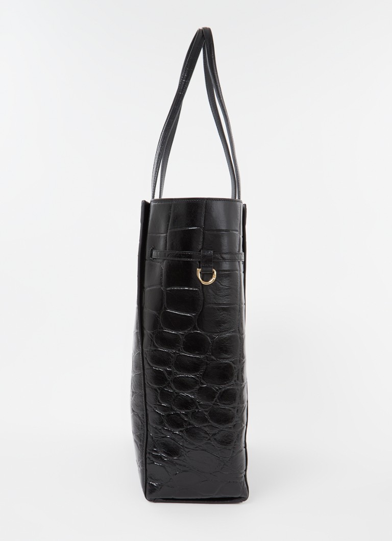 Sac bandoulière Givenchy Voyou Nord-Sud moyen en cuir de veau à texture croco