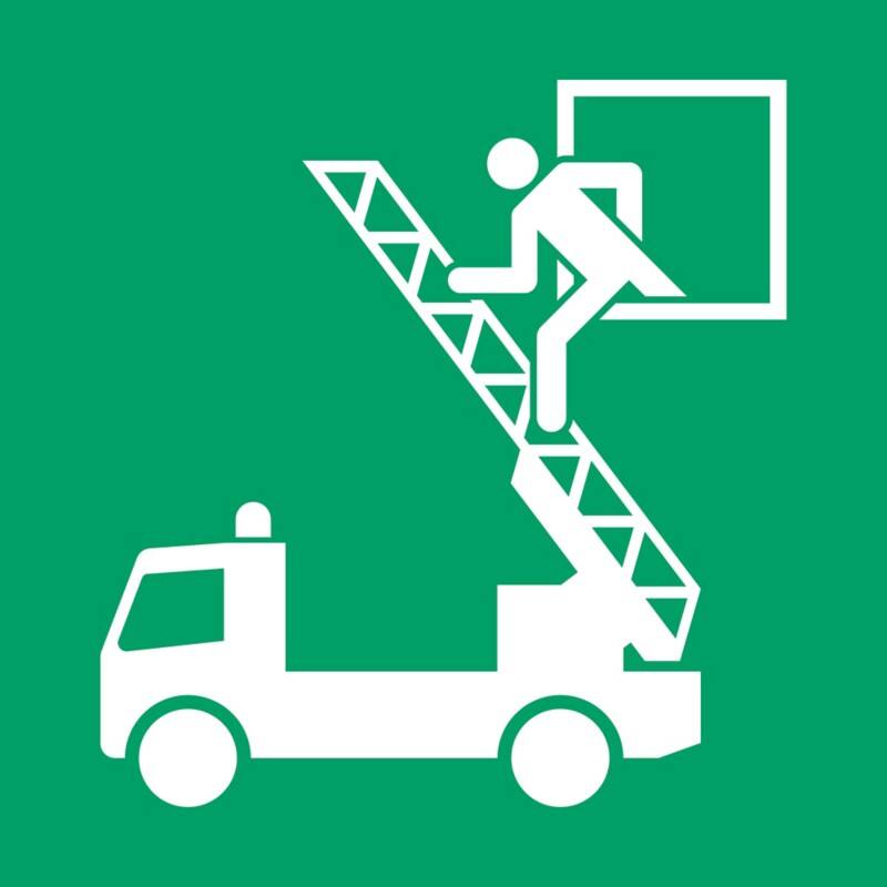 Djois Warnschild Rettungsausstieg Klebstoff, einschraubbar PP (Polypropylen) 30 (B) x 0,14 (H) cm 3 Stück