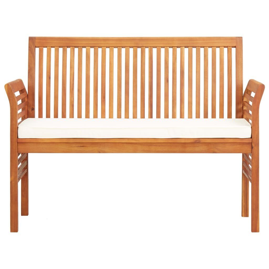 vidaXL Gartenbank 2-Sitzer Gartenbank mit Kissen 120 cm Massivholz Akazie (1-St)
