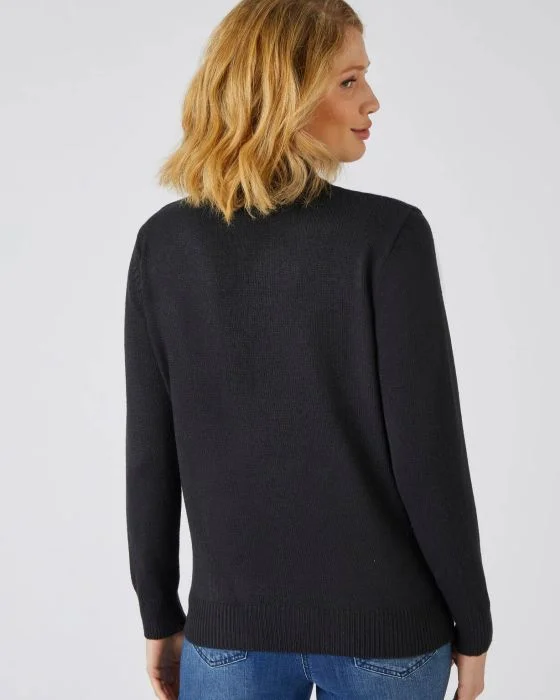 Pull col montant boutonné