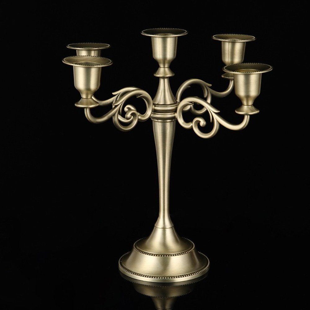 SCOHOME Kerzenständer Kerzenständer Set 5-Armiger Kerzenhalter (1 St., Vintage-Metall), Stabkerze Dekorativer