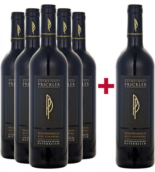 5+1 Paket Ried Sonnberg Blaufränkisch Mittelburgenland DAC trocken - Rotweingut Prickler