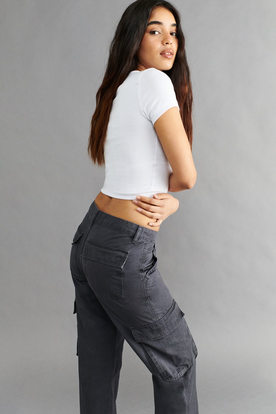 Low waist cargo jeans