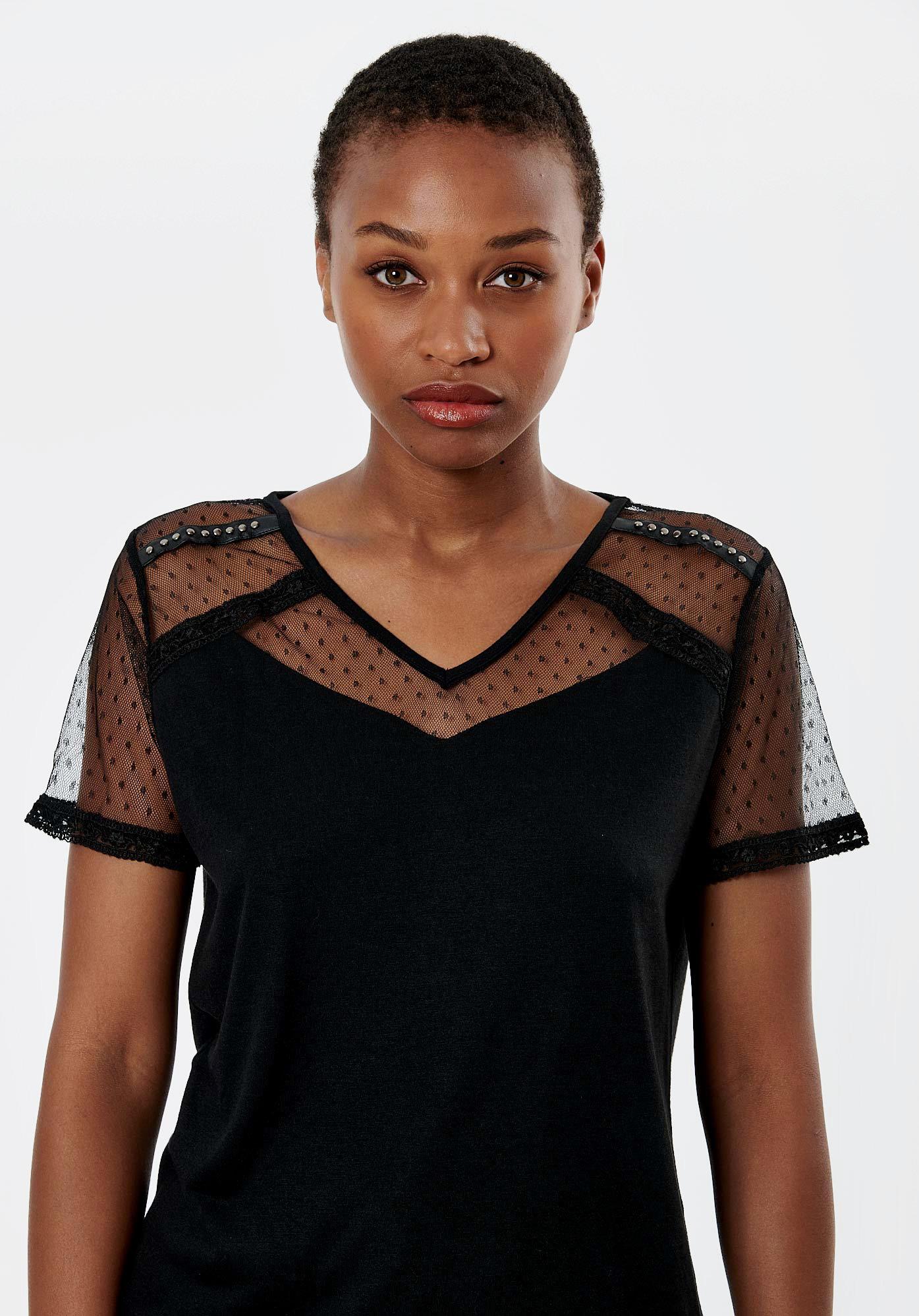 LOVLY  T-shirt noir femme