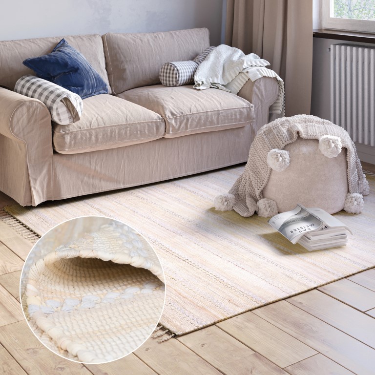 MyFlair Teppich Salma 230cm x 160cm, Farbe Creme, rechteck