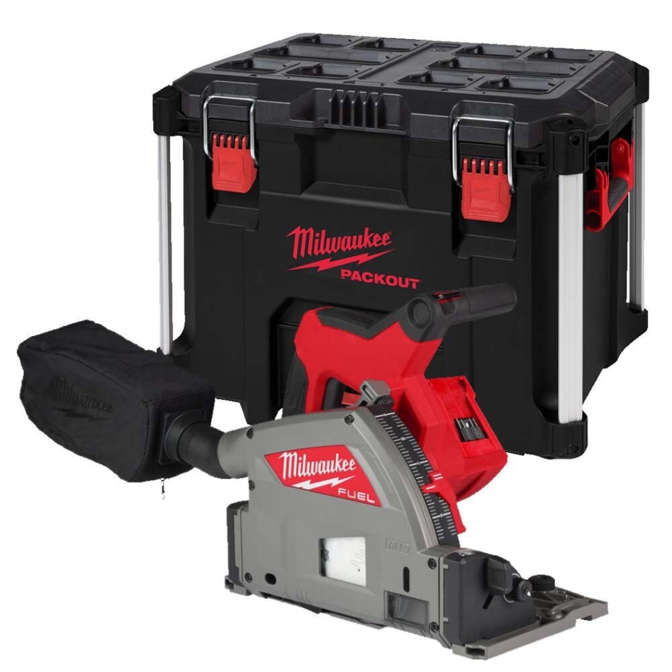 Scie plongeante sans fil Milwaukee 4933478777 M18 FPS55-0P 18 V (batteries et chargeur non inclus) dans un coffret à outils PACKOUT™ 4933478777