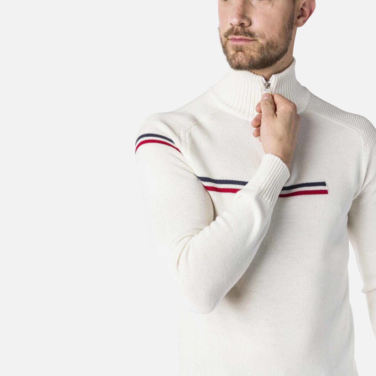 Herrenpullover Major mit halbem Reißverschluss