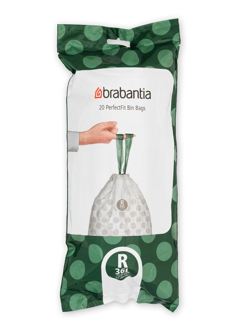 Sacchi per rifiuti Brabantia Perfect Fit, codice R, 36 litri, confezione da 6 x 20
