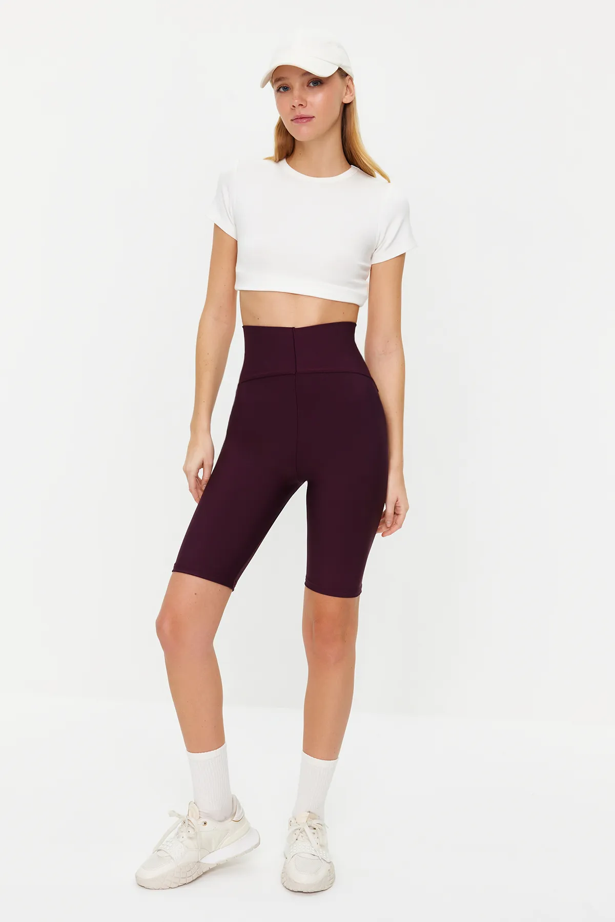 Trendyol Collection  Plum Restorer Strick-Sport-Leggings für Biker/Radfahrer/kurze Hosen THMSS23TY00021