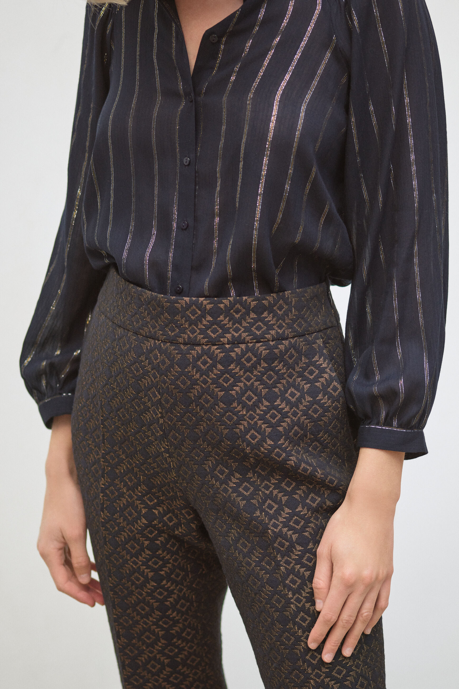 pantalon jim bleu marine femme