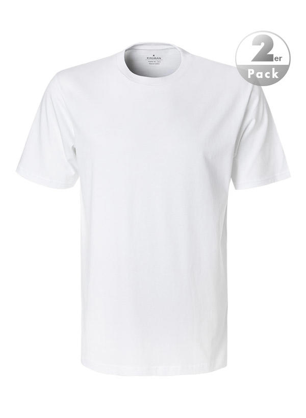 RAGMAN, T-Shirts, Long&Tall Baumwolle, extralang, weiß