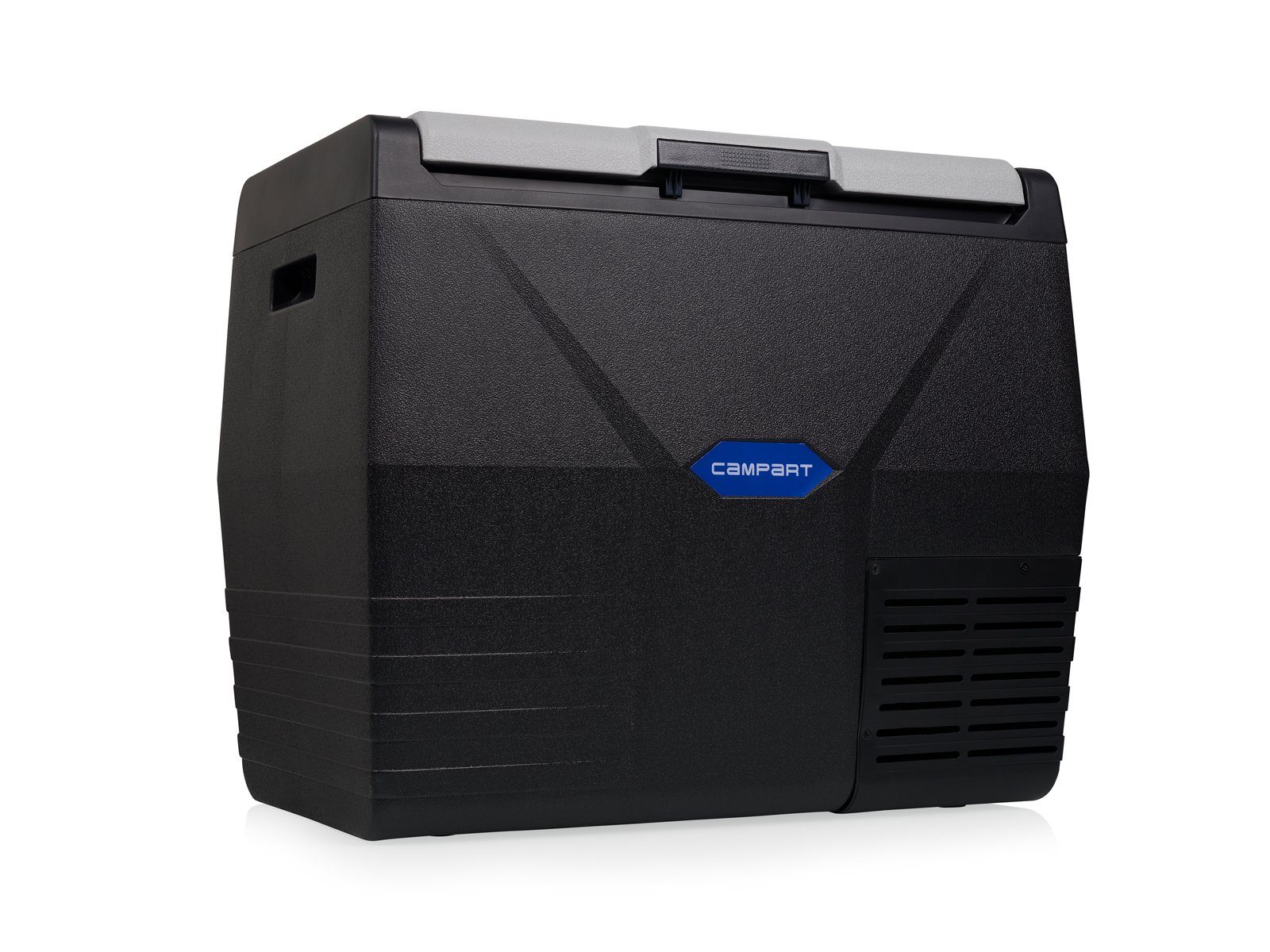 Campart Elektrische Kühlbox, 35 l, groß für Auto & Camping Kompressor Elektro 12V & 220-240V Klappständer