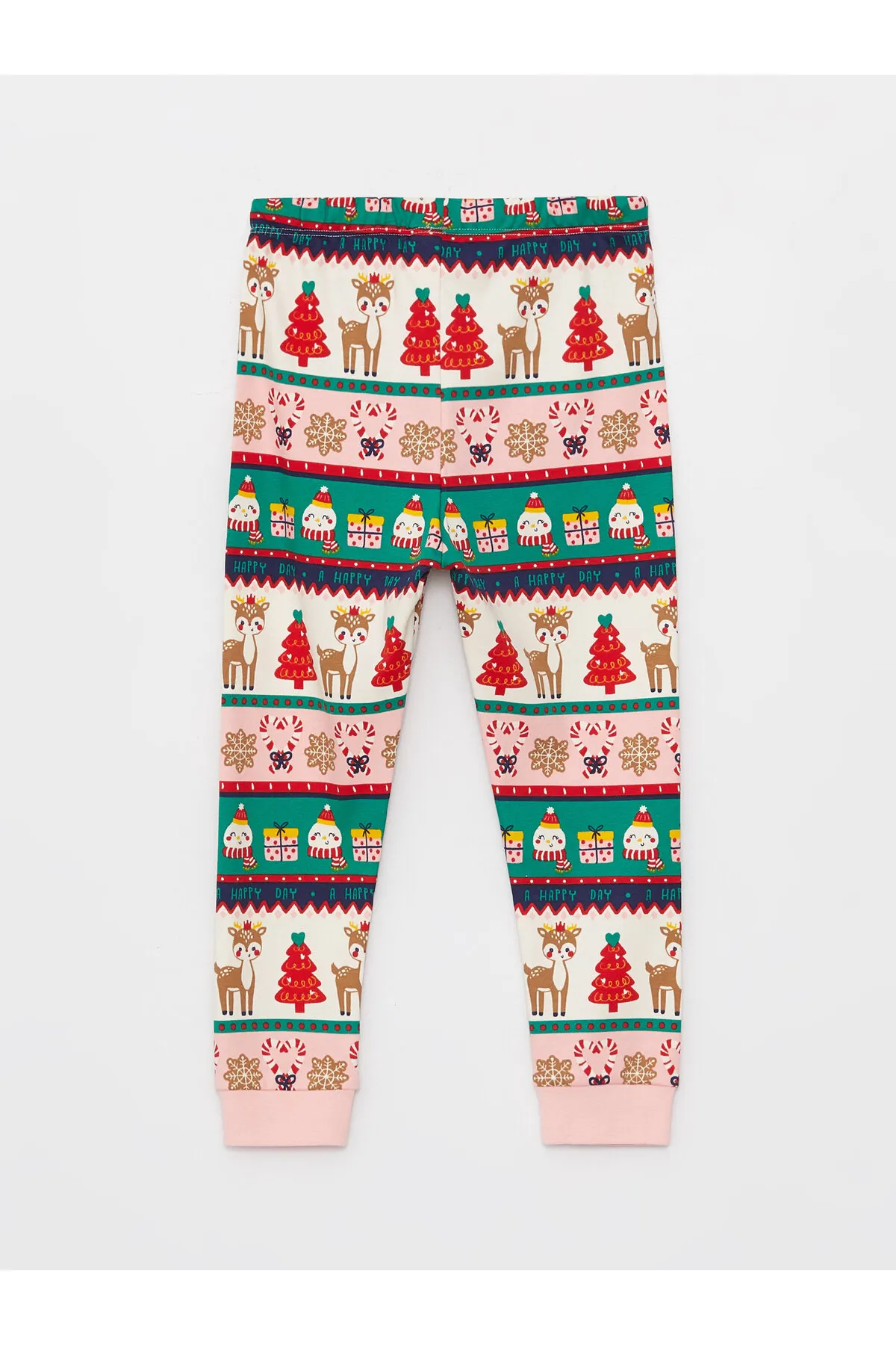 LC Waikiki  Langarm-Pyjama-Set für Babys mit Rundhalsausschnitt und Neujahrsmotiv