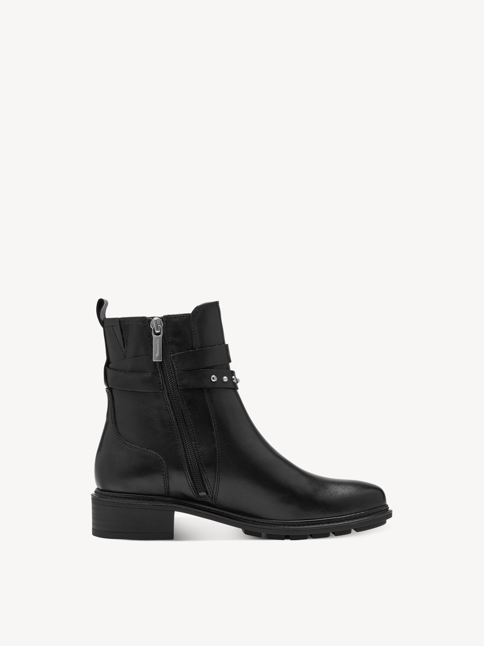 Bottine en cuir - noir
