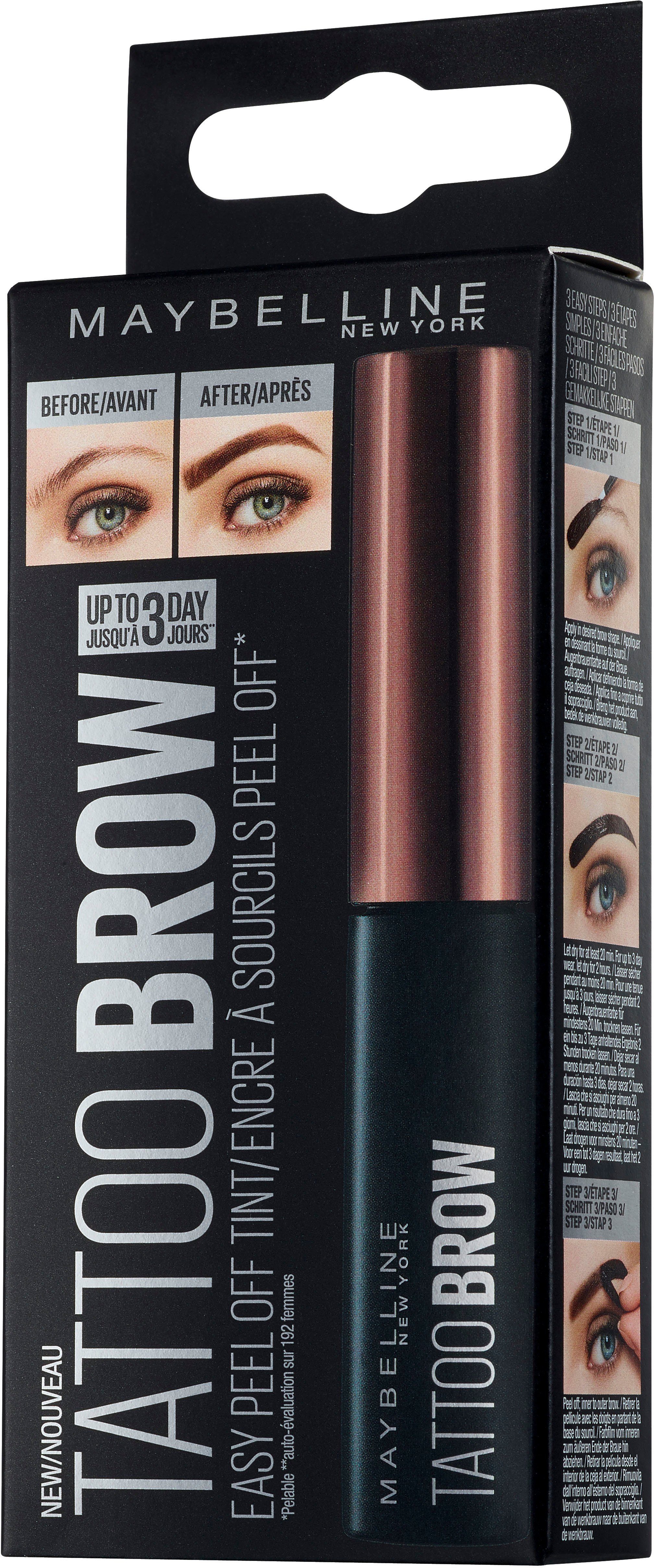 MAYBELLINE NEW YORK Augenbrauen-Gel Tattoo Brow, 2-tlg.