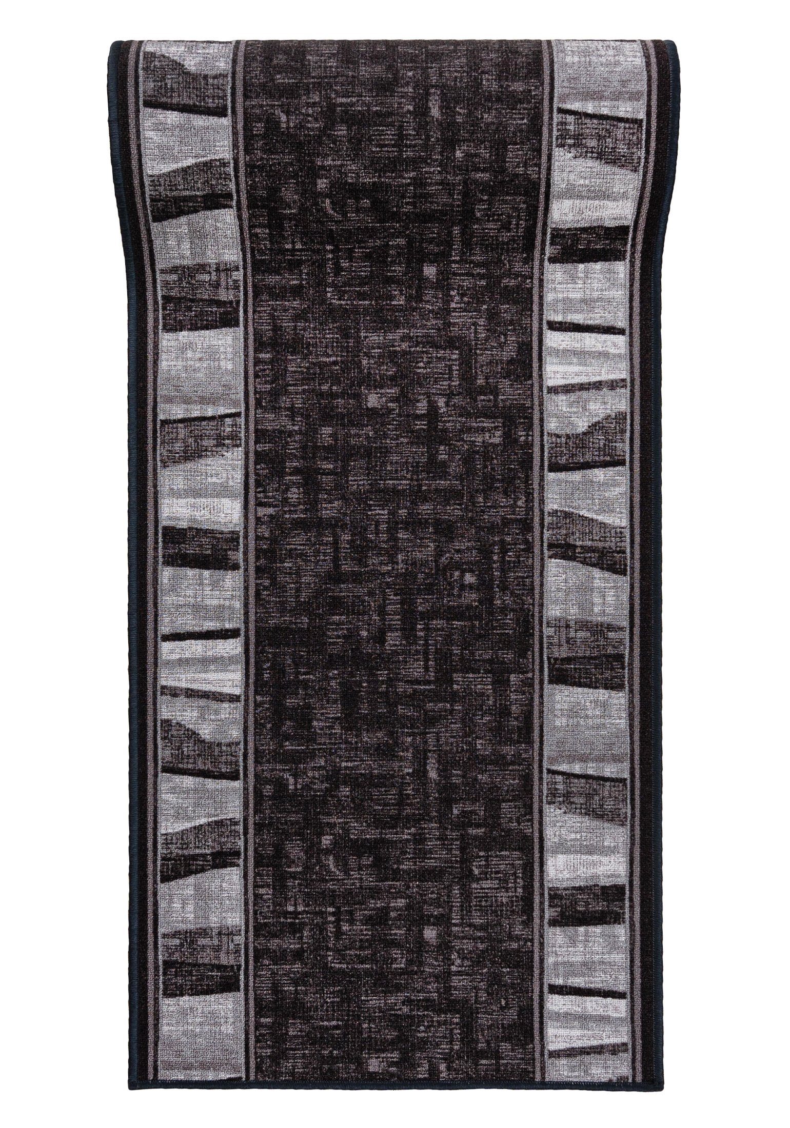 Läufer Läufer Teppichläufer Brücke - Vorzimmer Küche - Grau, Mazovia, 67 x 100 cm, Kurzflor, Rutschfest, Meterware, Verschiedene Größen
