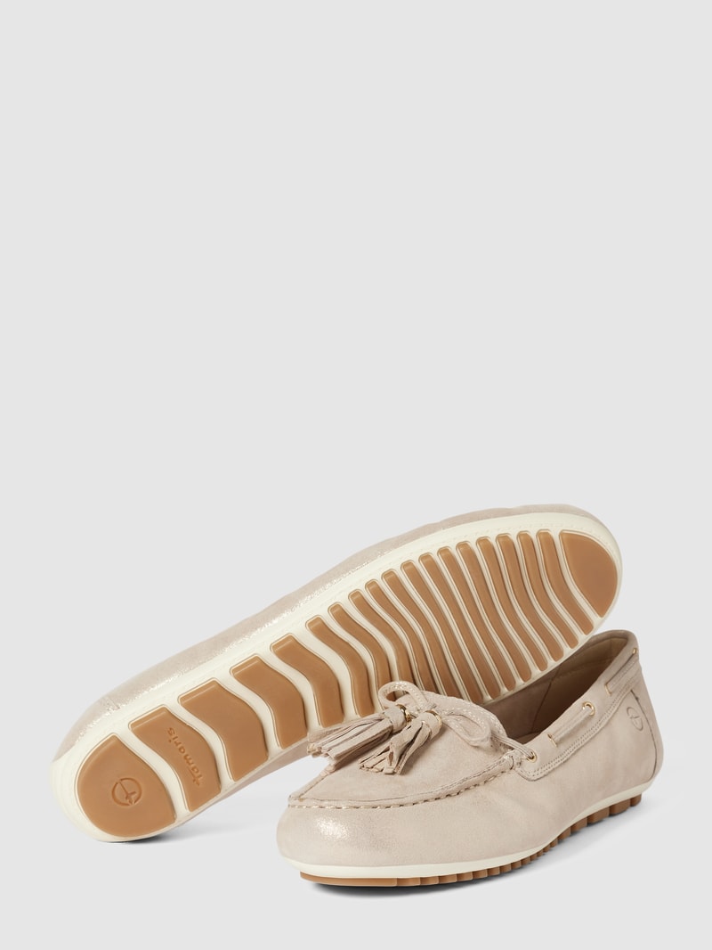 Tassel-Loafer mit Quasten in silber