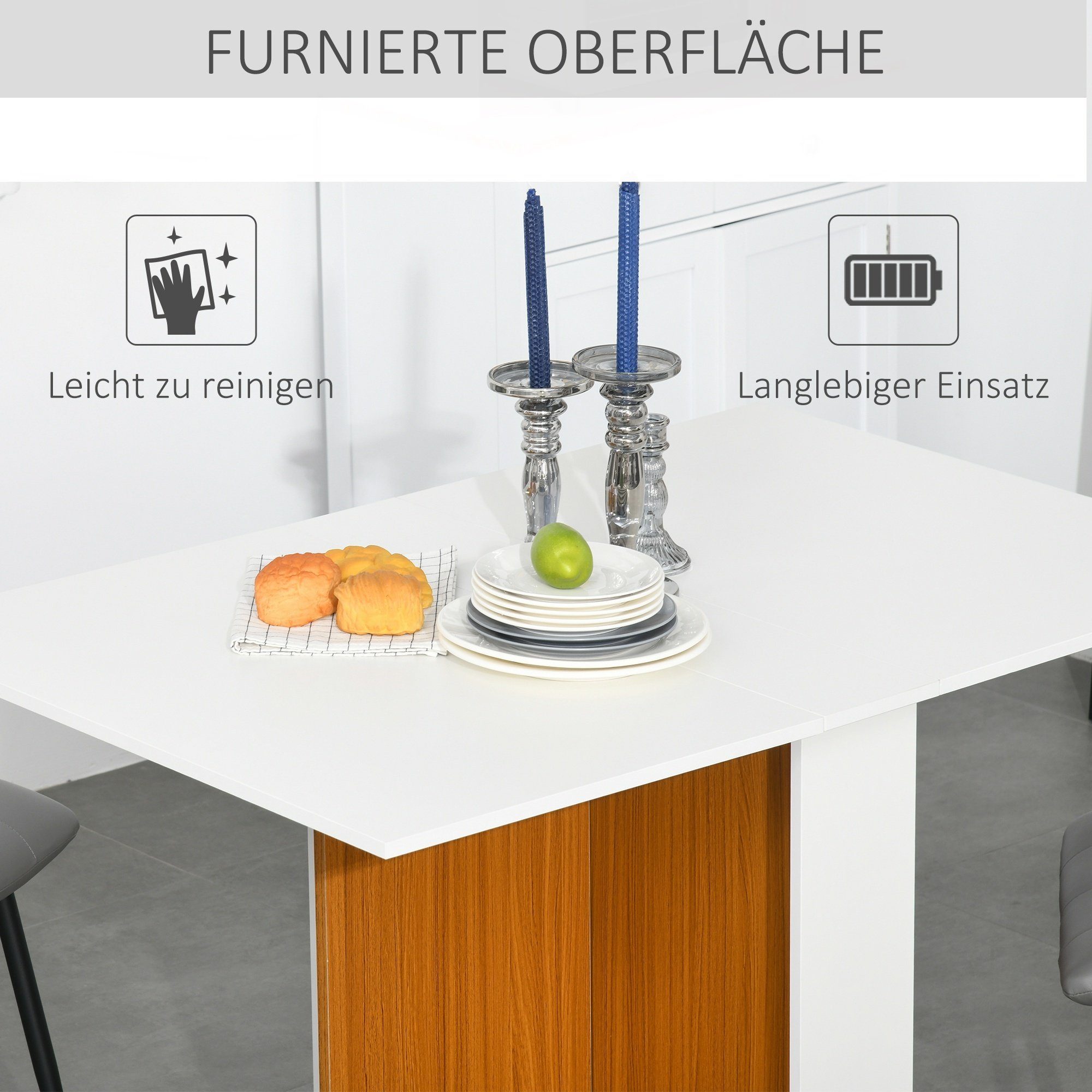 HOMCOM Klapptisch Mobiler Klapptisch