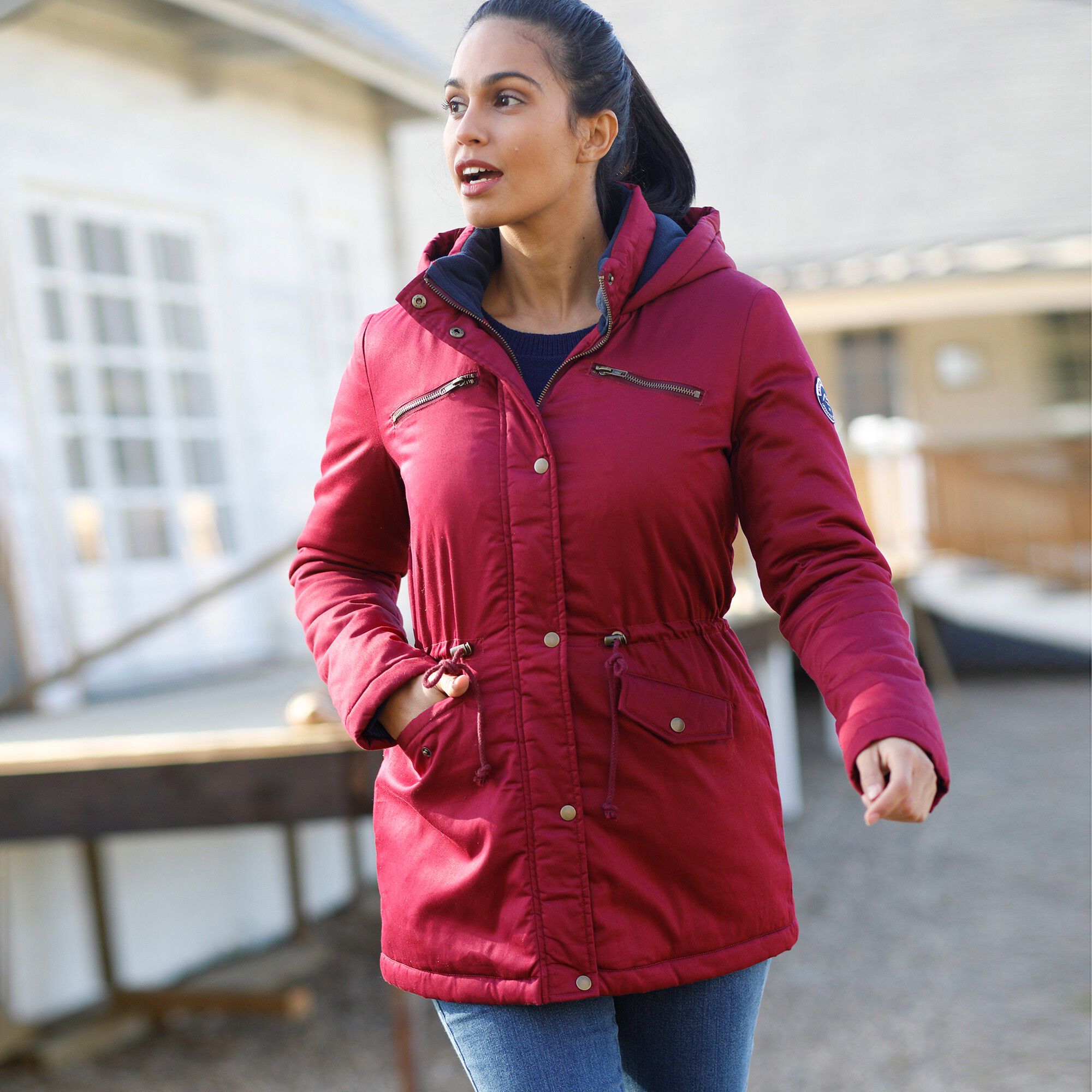 Parka déperlante doublée maille polaire