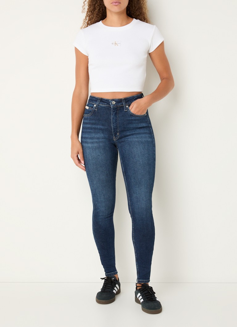 Jeans skinny a vita alta Calvin Klein, lavaggio scuro