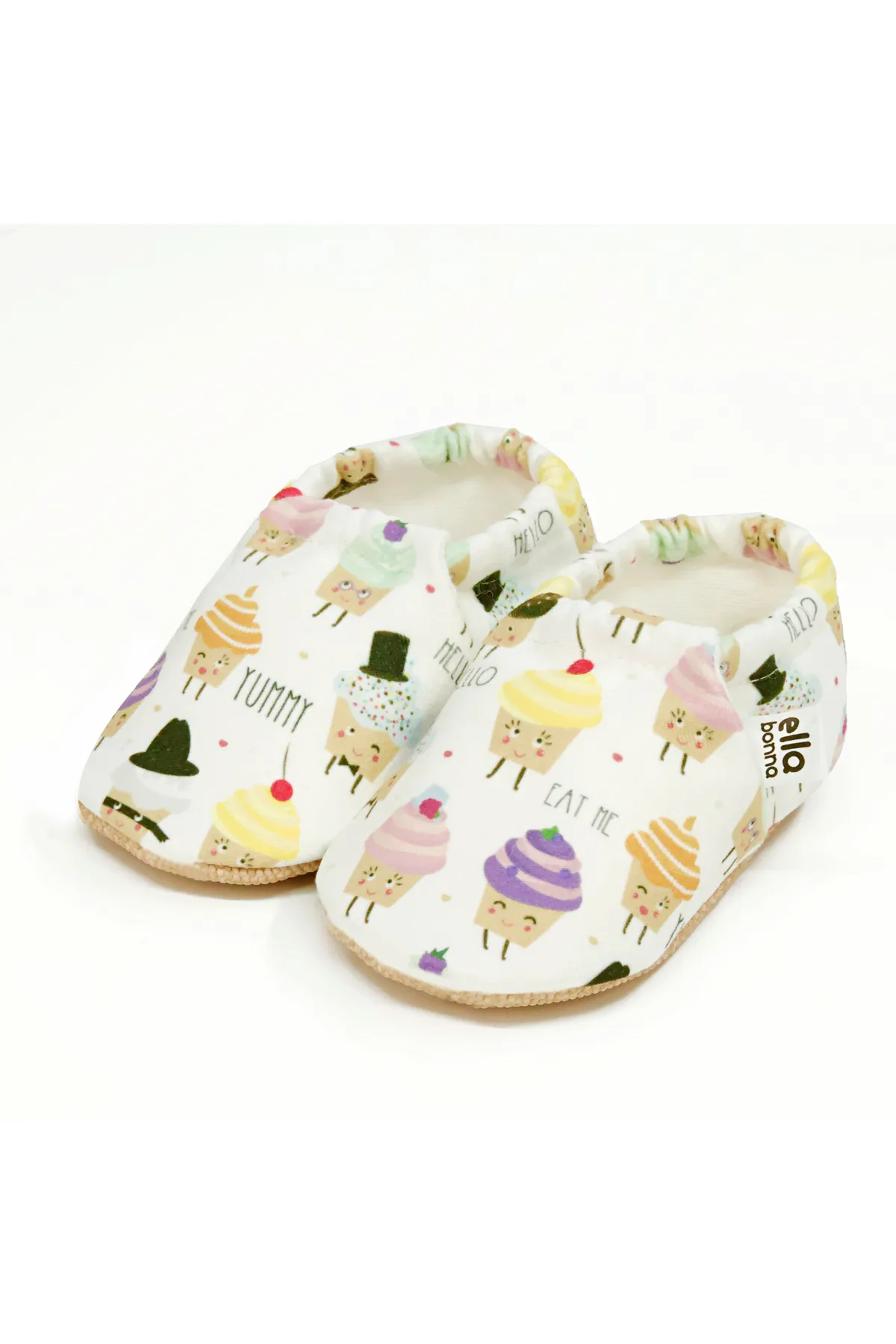 Ella Bonna  Cupcake-Babyschuhe mit rutschfester Sohle, Heimstiefel, Hausschuhe, Kinderzimmerschuhe, Hausschuhe