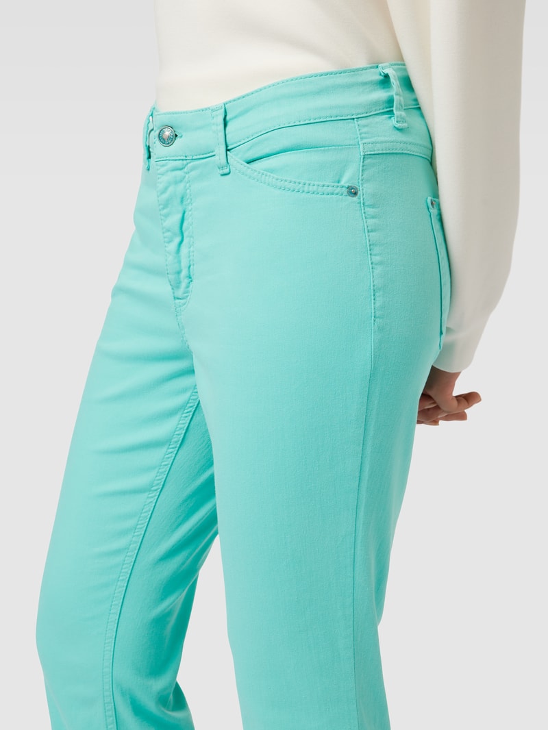 Jeans mit Label-Patch Modell 'DREAM SUMMER' in helltuerkis