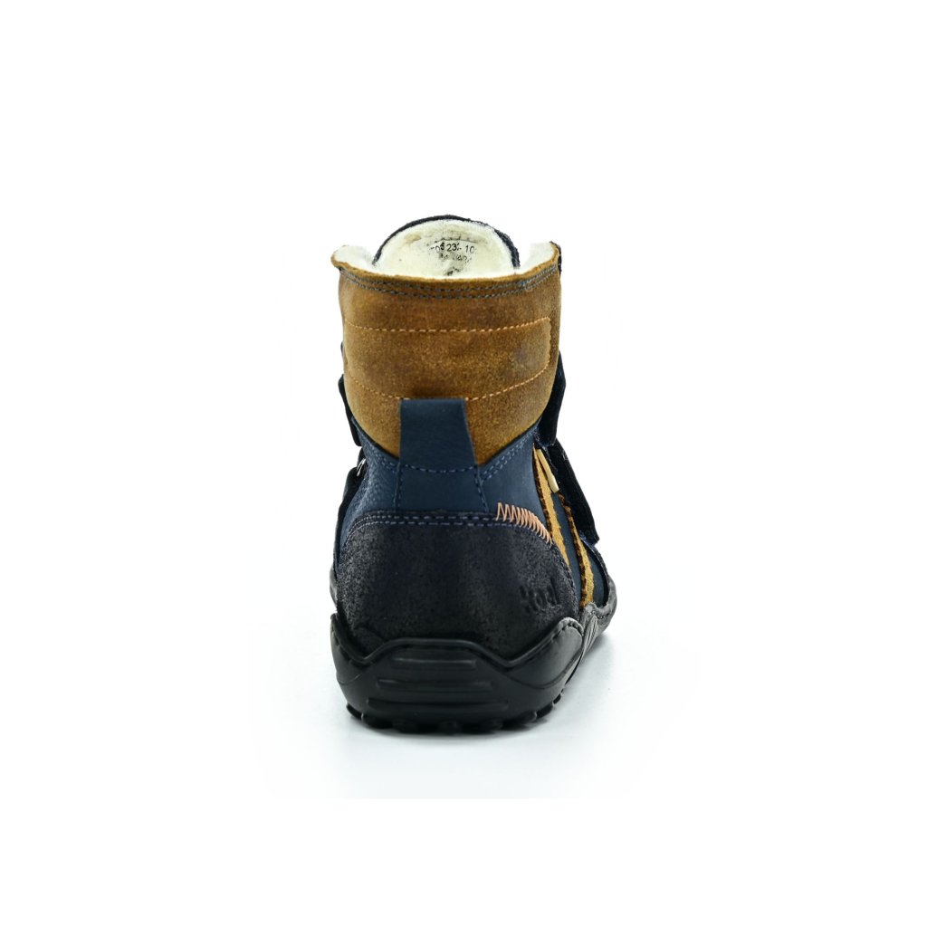 Koel4kids Milo 2.0 Hydro WP Navy/Cognac Winterbarfußschuhe
