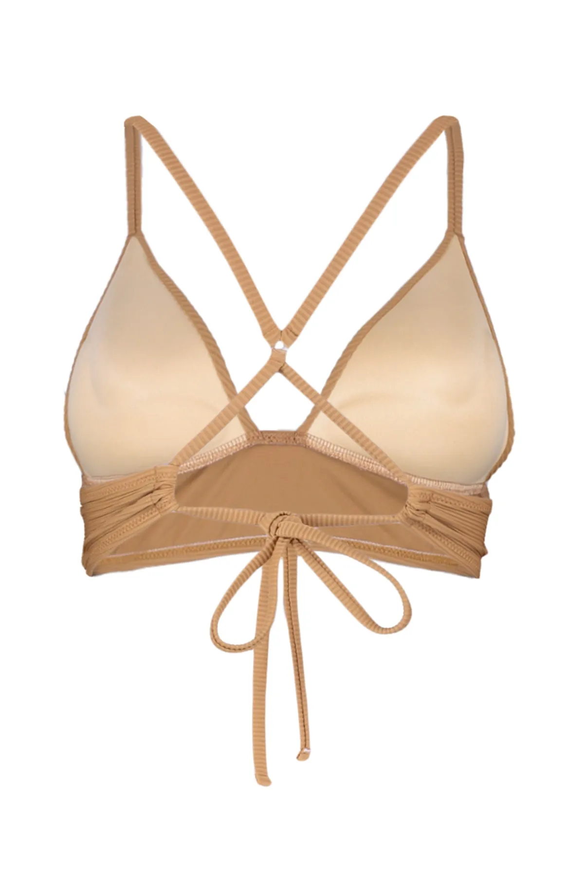 Trendyol Collection  Braunes Triangel-Push-up-Bikinioberteil mit Überzug und Struktur TBESS21BU0010