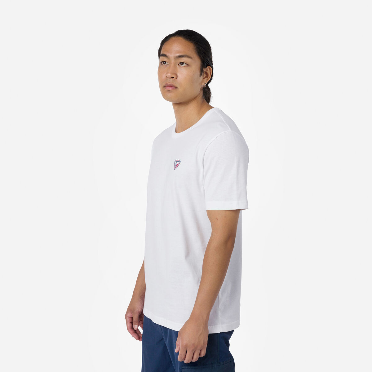 Einfarbiges Logo Herren-T-Shirt