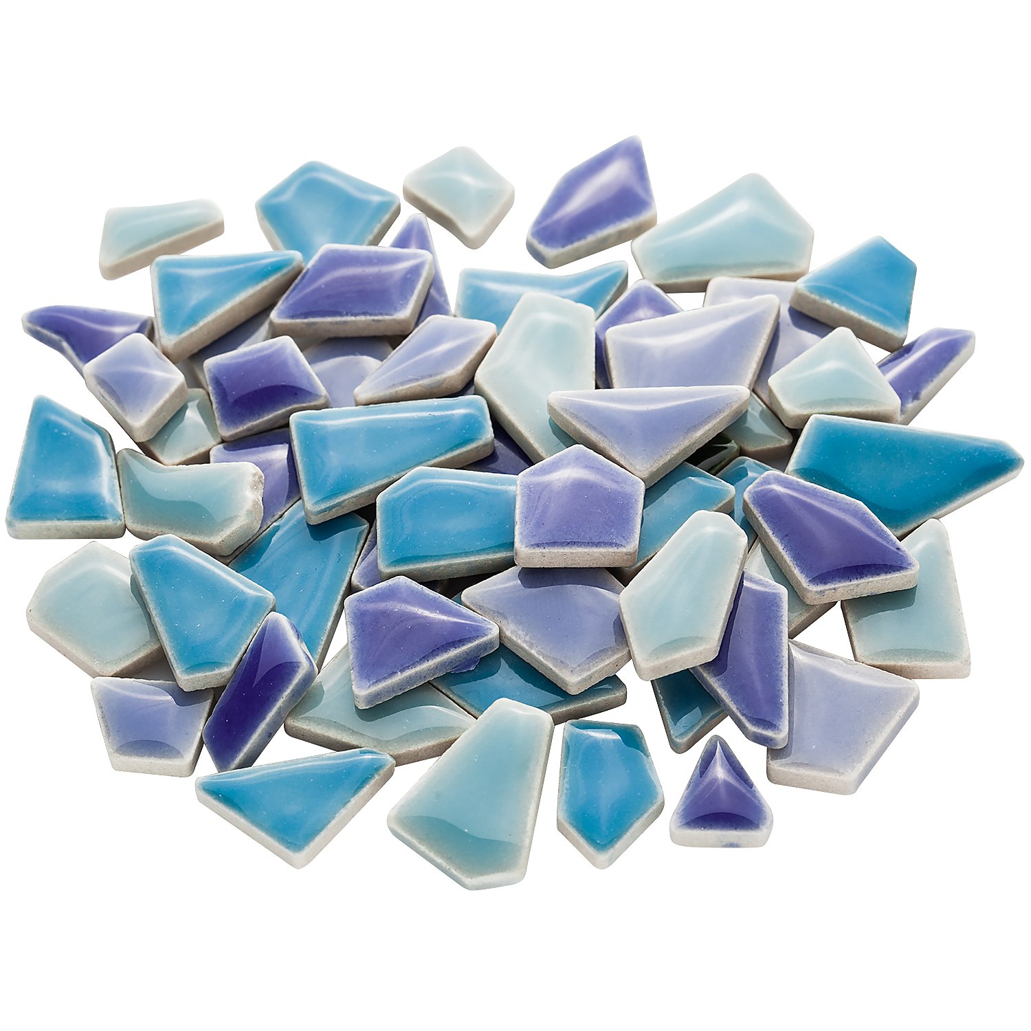 Flip Keramik-Mosaik mini, blau-mix, 10–20 mm, 200 g