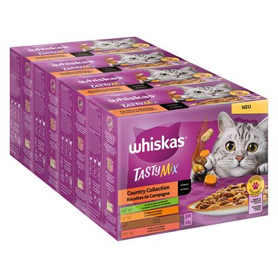 Sparpaket Multipack WHISKAS TASTY MIX Portionsbeutel 144 x 85 g