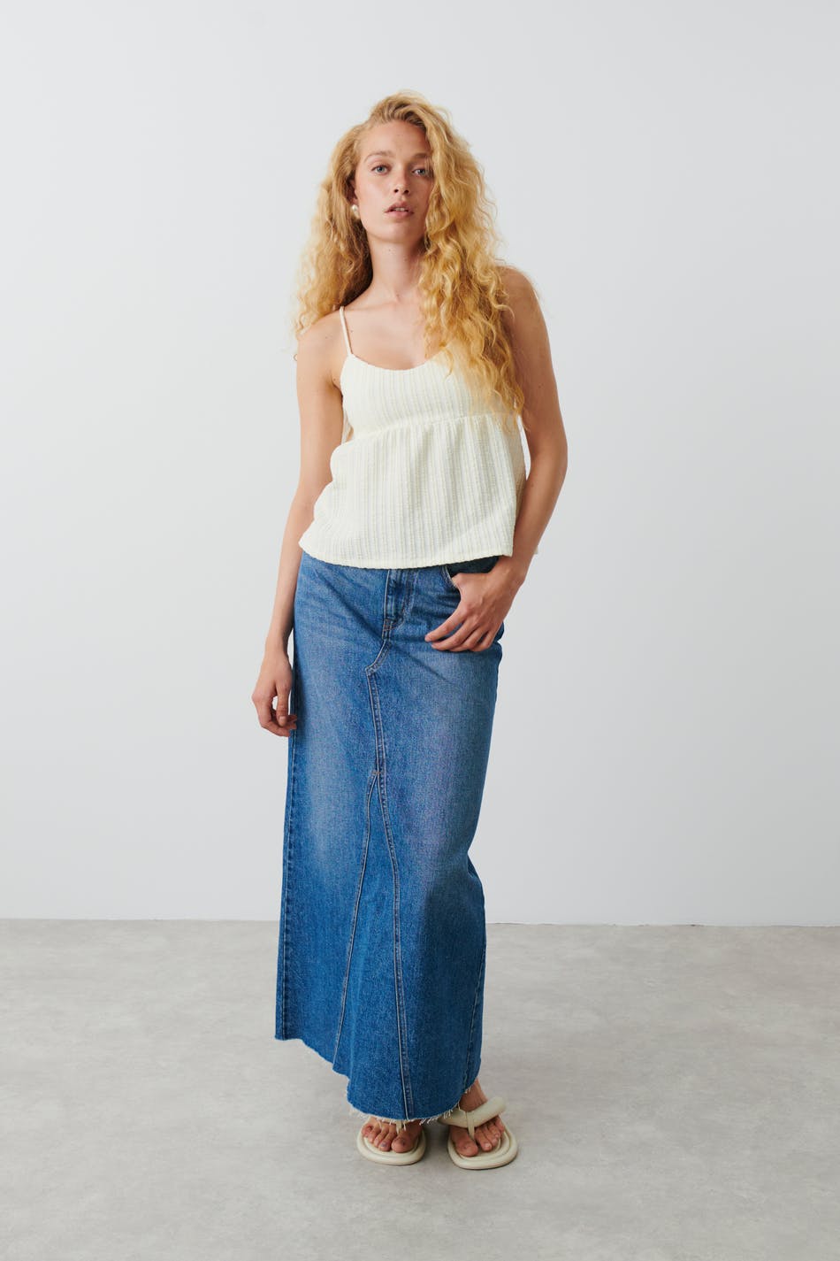 Open back tie singlet