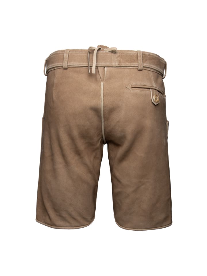 KRÜGER Lederhose Demian mit Gürtel in braun günstig kaufen