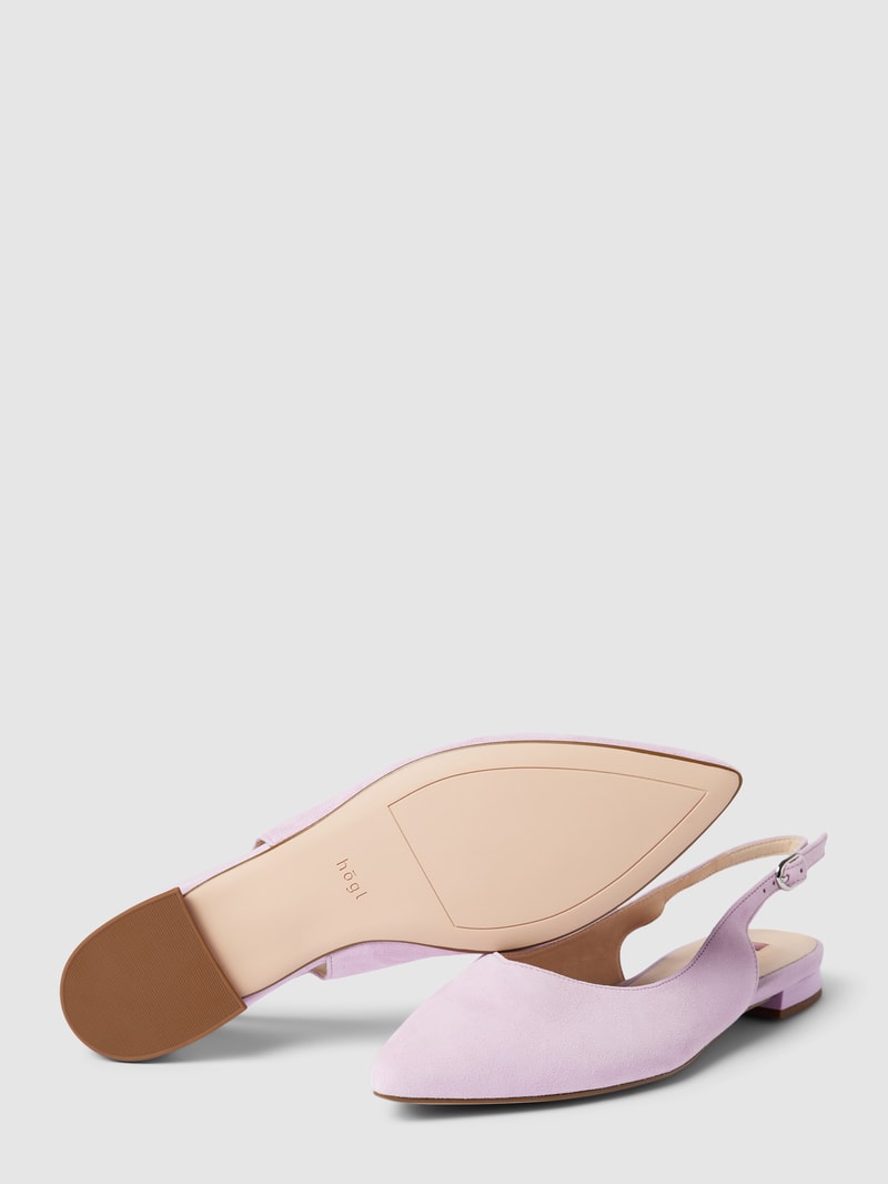Ballerinas mit Dornschließe Modell 'Slingback' in flieder