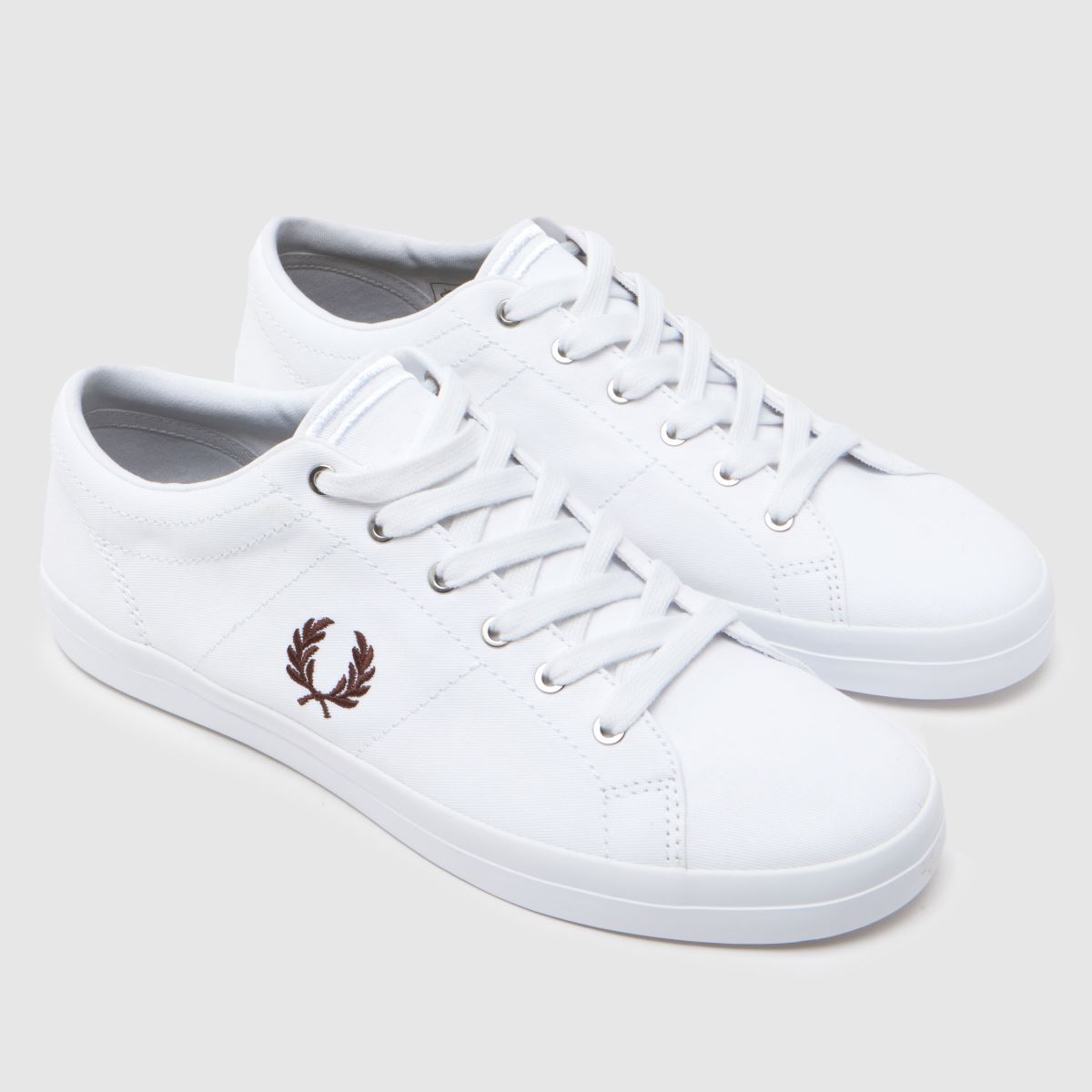 Fred Perry – Vita baseline-sneakers i twill