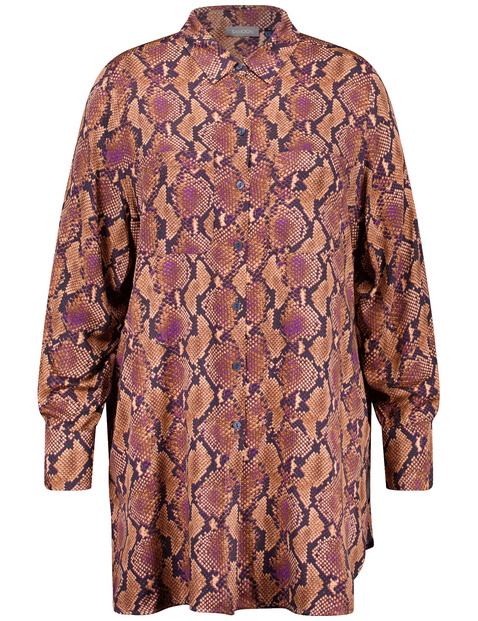 Longbluse mit Schlangen-Print