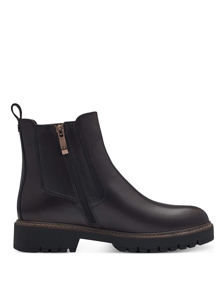 Tamaris Leder-Boots in Braun günstig kaufen