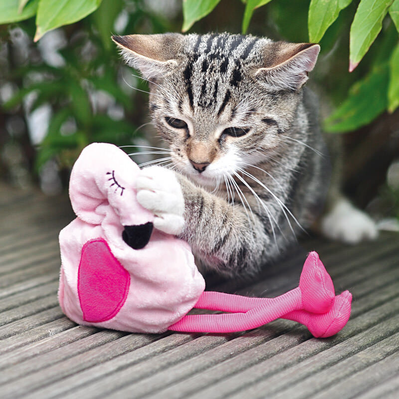 Aumüller Baldrian & Catnipspielzeug Aumüller befüllbarer Flamingo Pinky