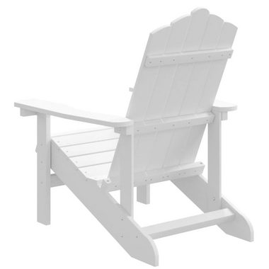 vidaXL Gartenstuhl Adirondack-Gartenstuhl HDPE Weiß (1 St)