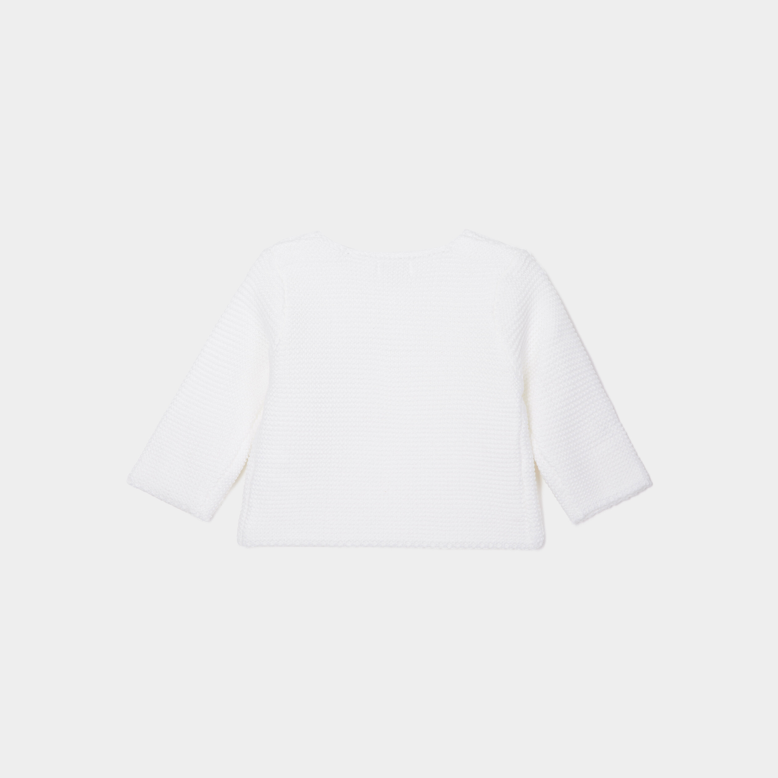 Gilet boutonné manches longues blanc bébé garçon | La Halle