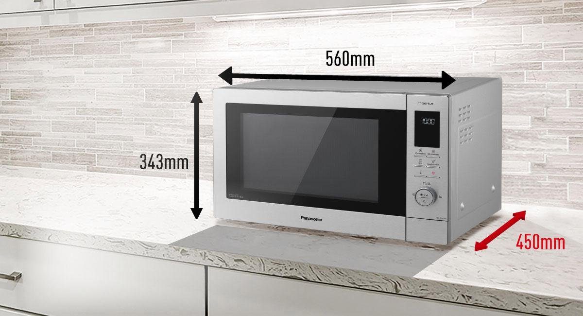 Panasonic Mikrowelle NN-CD87KSGTG, Grill und Heißluft, 34 l