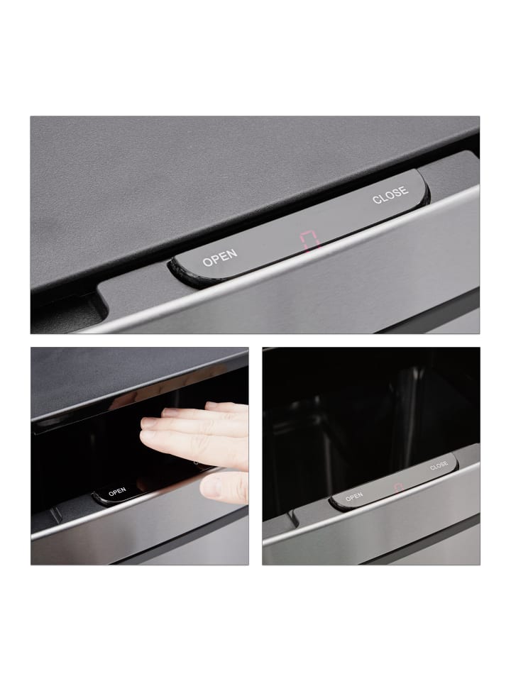 relaxdays Mülltrennsystem in Silber - 60l günstig kaufen onesize