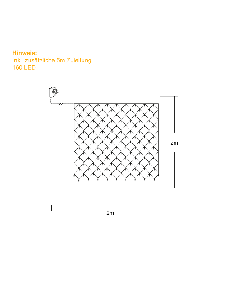 STAR Trading LED Lichternetz 'Shigo', warmweiß, outdoor, 2x2m günstig kaufen onesize