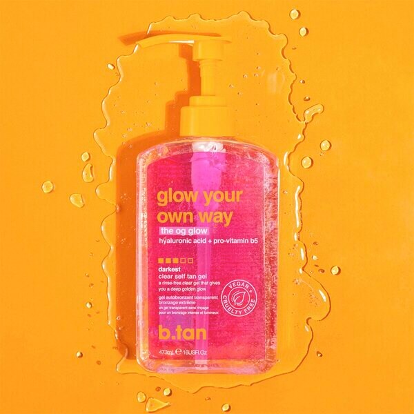 B.Tan Brilla a tu manera. El brillo original. El gel autobronceador transparente más oscuro. 437 ml.