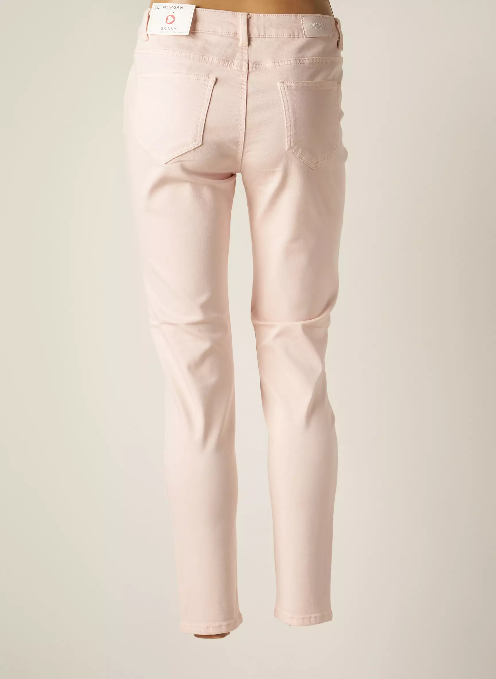 Morgan Pantalons Slim Femme couleur rose
