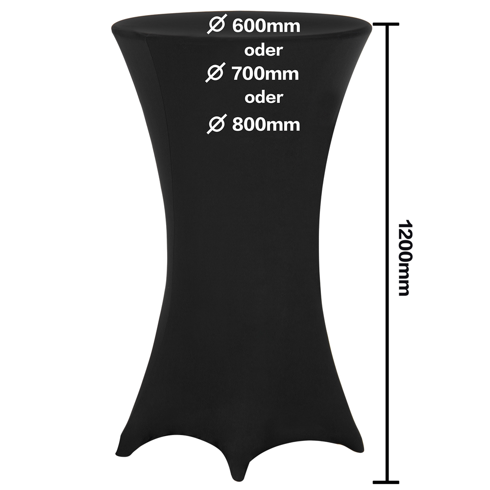 Detex Stehtischhusse Ø80 cm schwarz